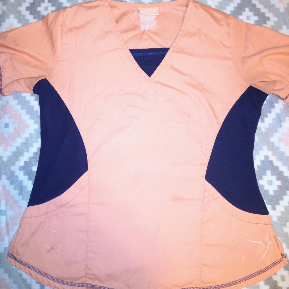 Peach Scrub Top